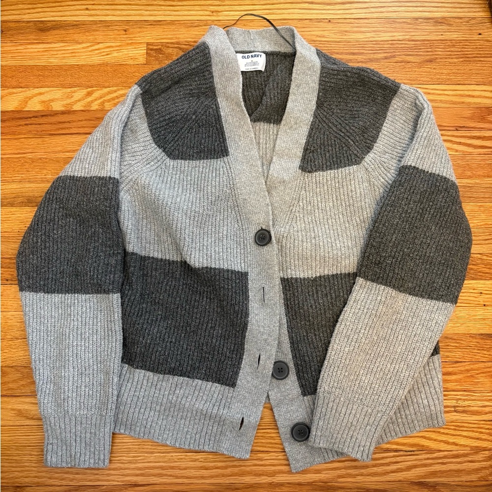Old Navy Gray and Charcoal Cardigan